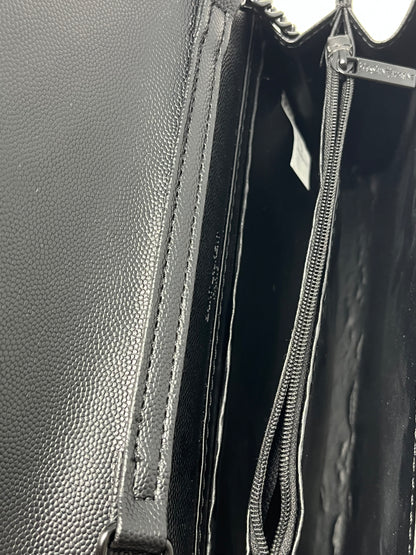 Paris Black Leather shoulder Chain Bag