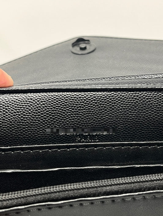 Paris Black Leather shoulder Chain Bag